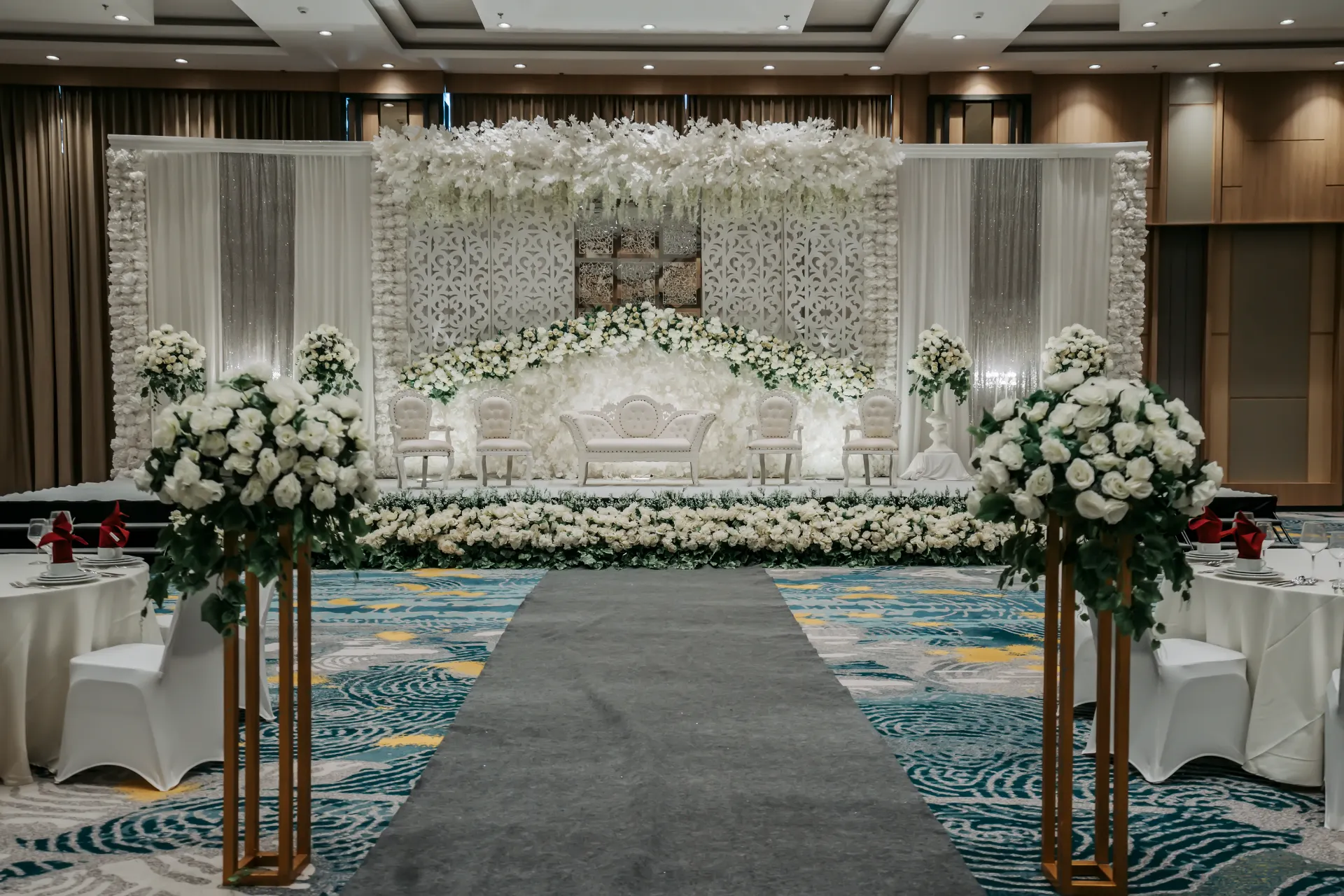 Wedding reception setup at Luwansa Hotel Manado